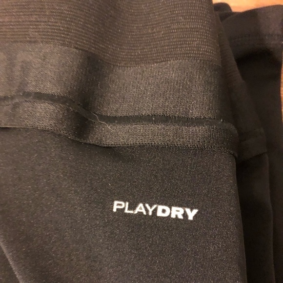 REEBOK Women's Capri Workout Leggings Size Small Contrasting Colors Tan/Black - Picture 9 of 11